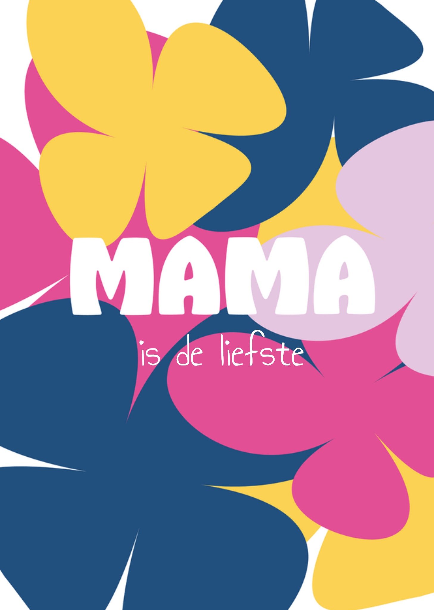 Moederdagkaart Mama is de liefste Aanpasbare tekst Kaart Greetz