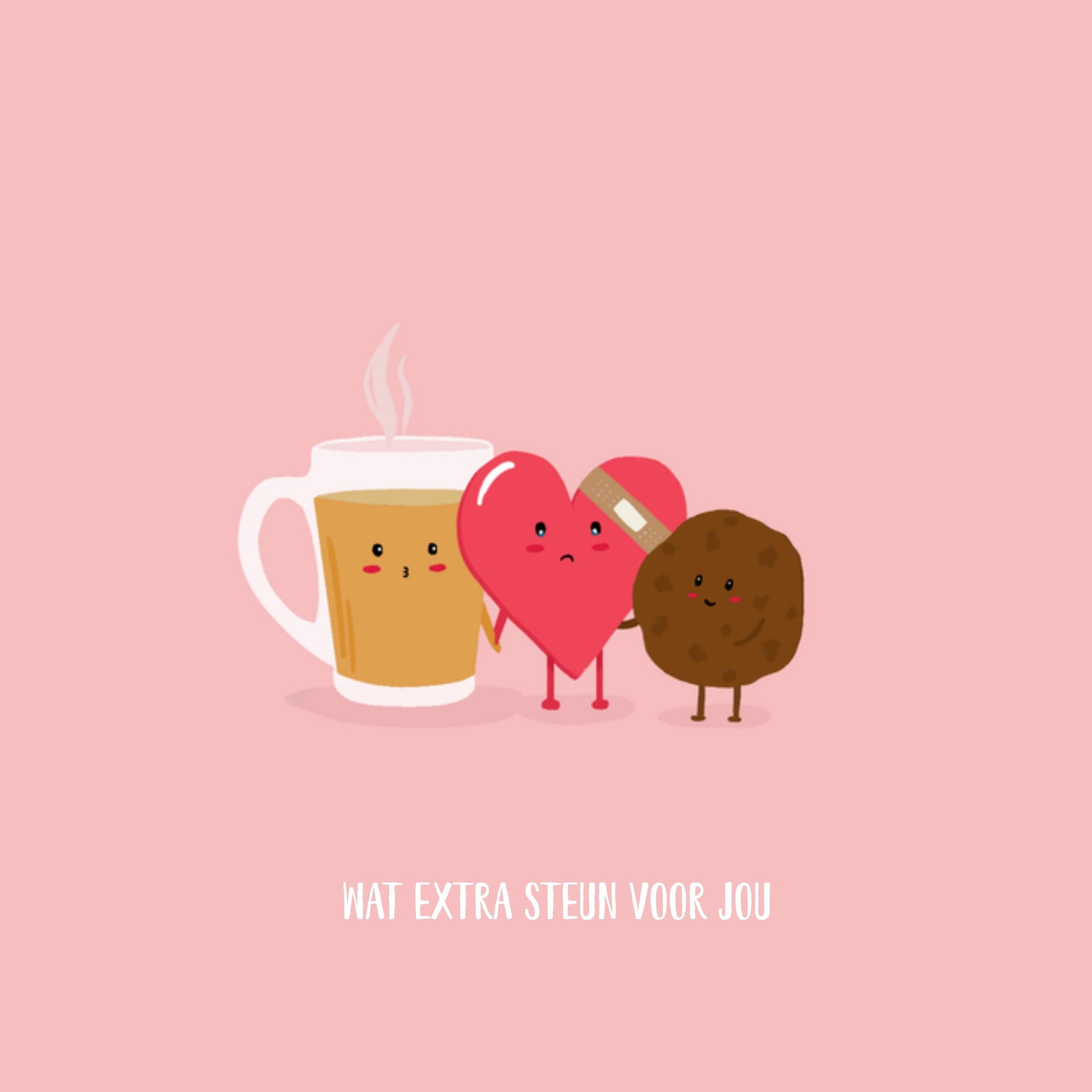 Greetz Valentijnskaart Extra steun voor jou Vierkant