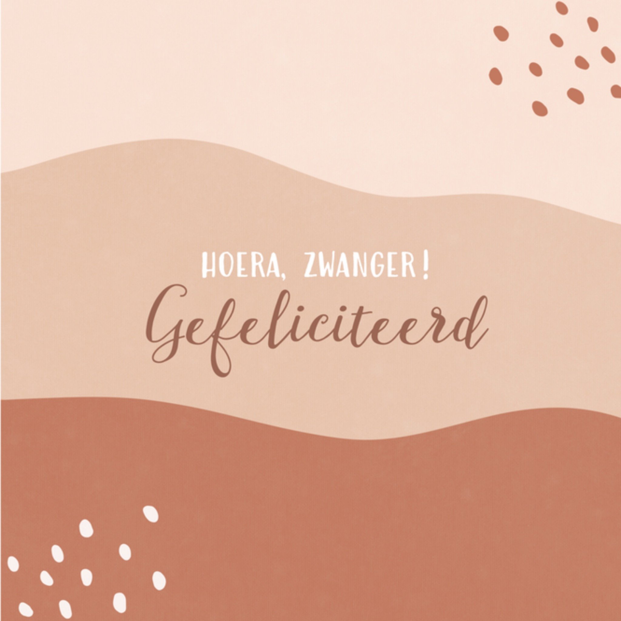 Greetz Zwangerschapskaart neutraal Vierkant