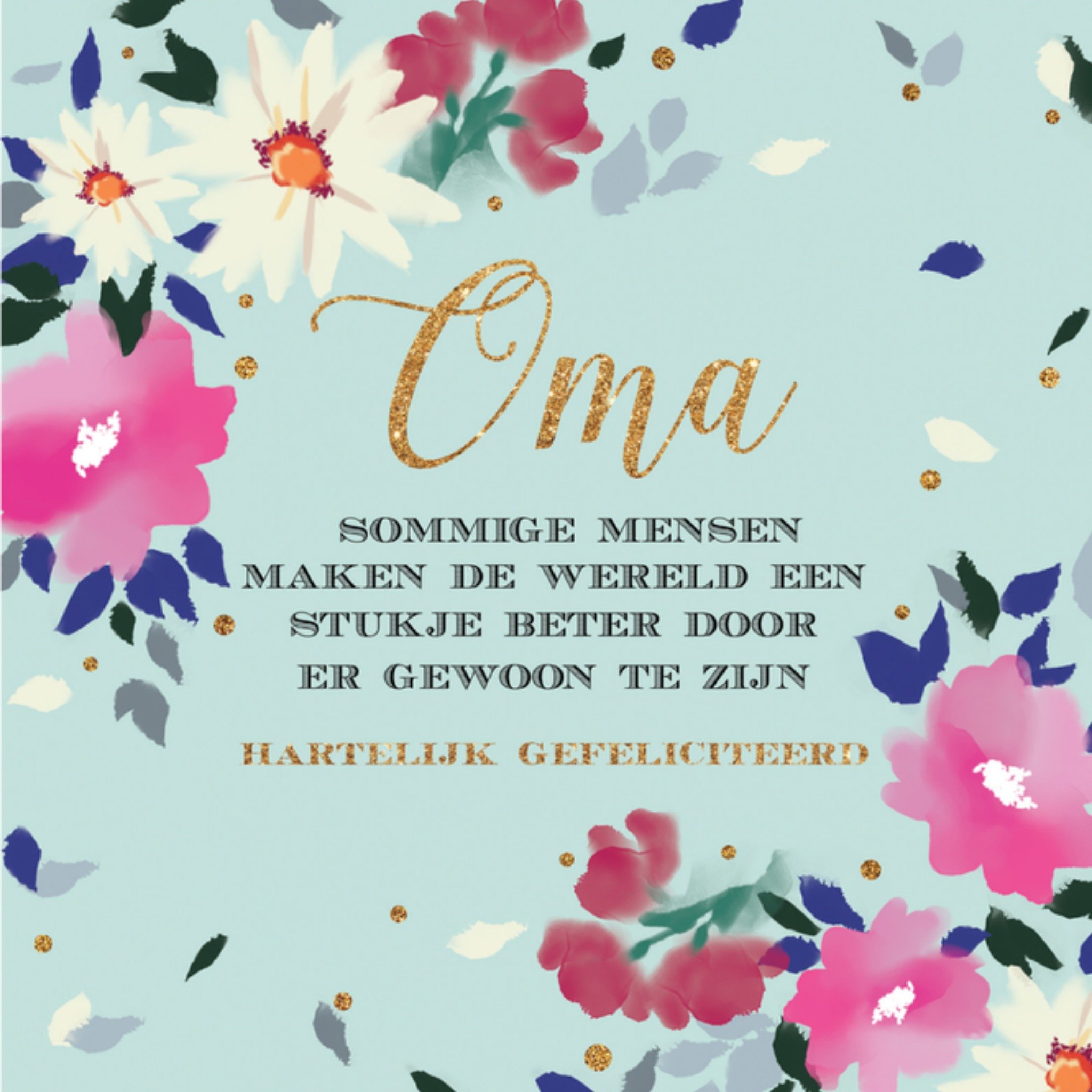 Abacus Cards Abacus Verjaardagskaart oma Vierkant