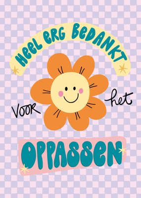 Funny Side Up | Bedanktkaart | Oppassen | Bloemen