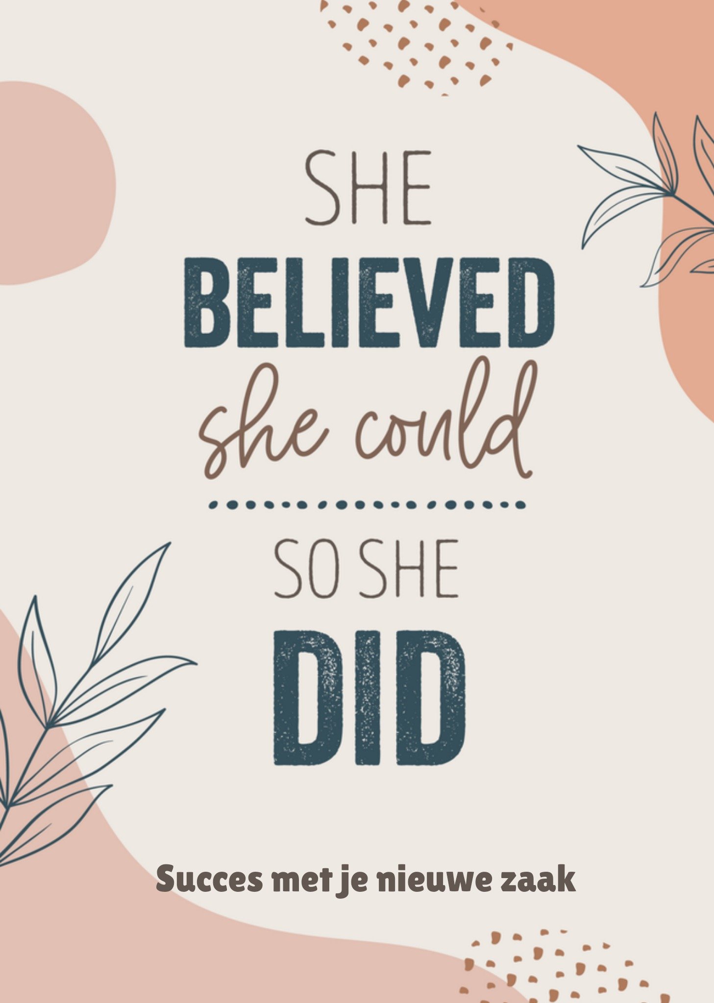 Opening nieuwe zaak succes nicht Kaart Papercute