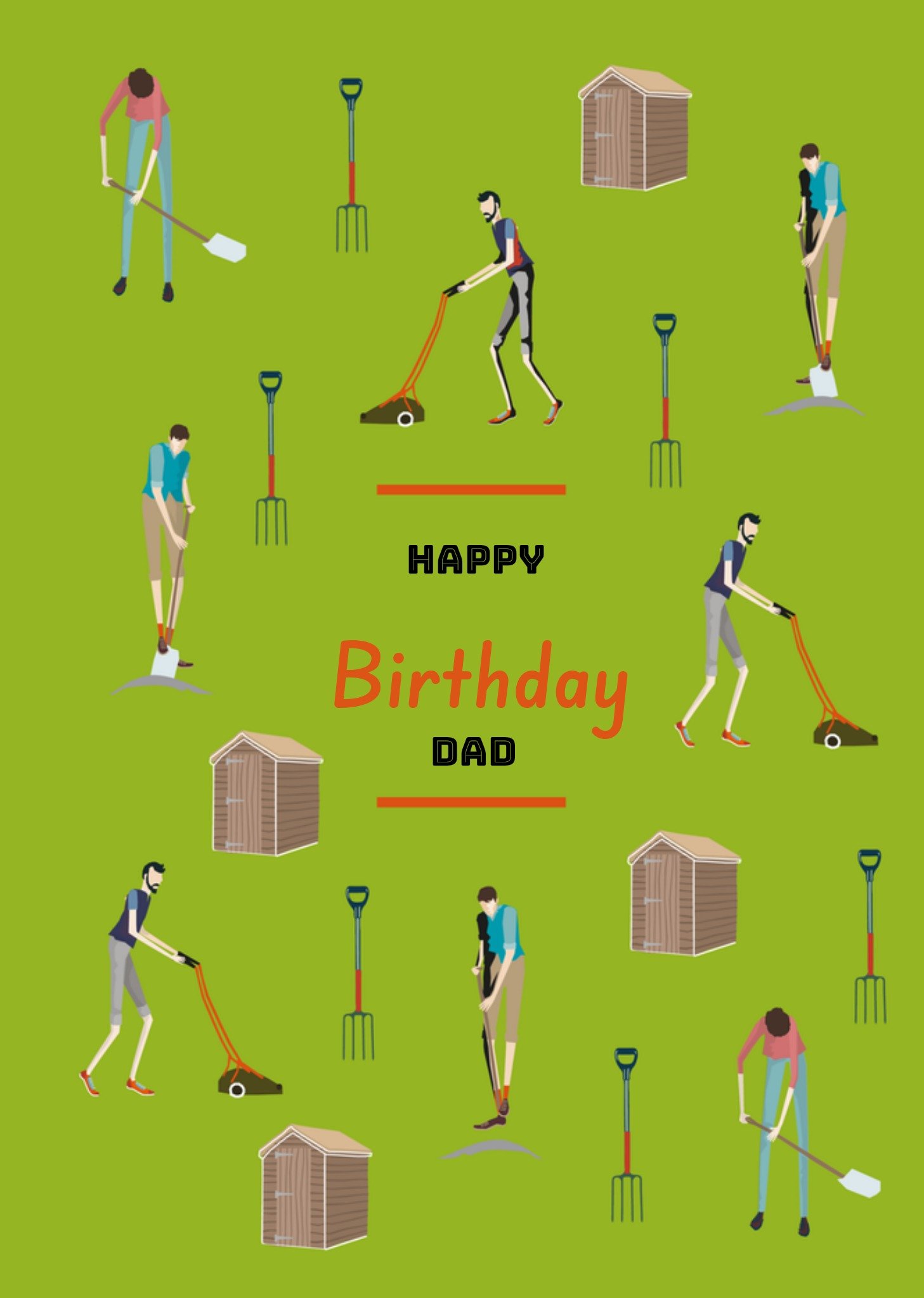 Verjaardagskaart Vader Tuin Kaart TMS