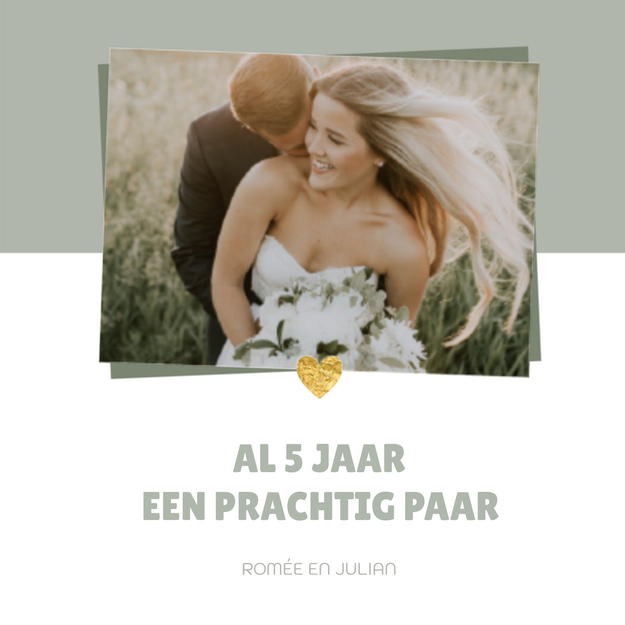 Greetz Huwelijksjubileum fotokaart Vierkant