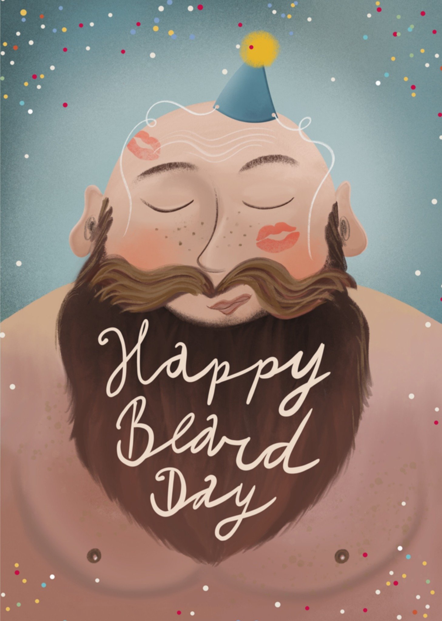 Patricia Hooning Verjaardagskaart Happy Knuffelbeerd Day Feestje Kaart Fishuals