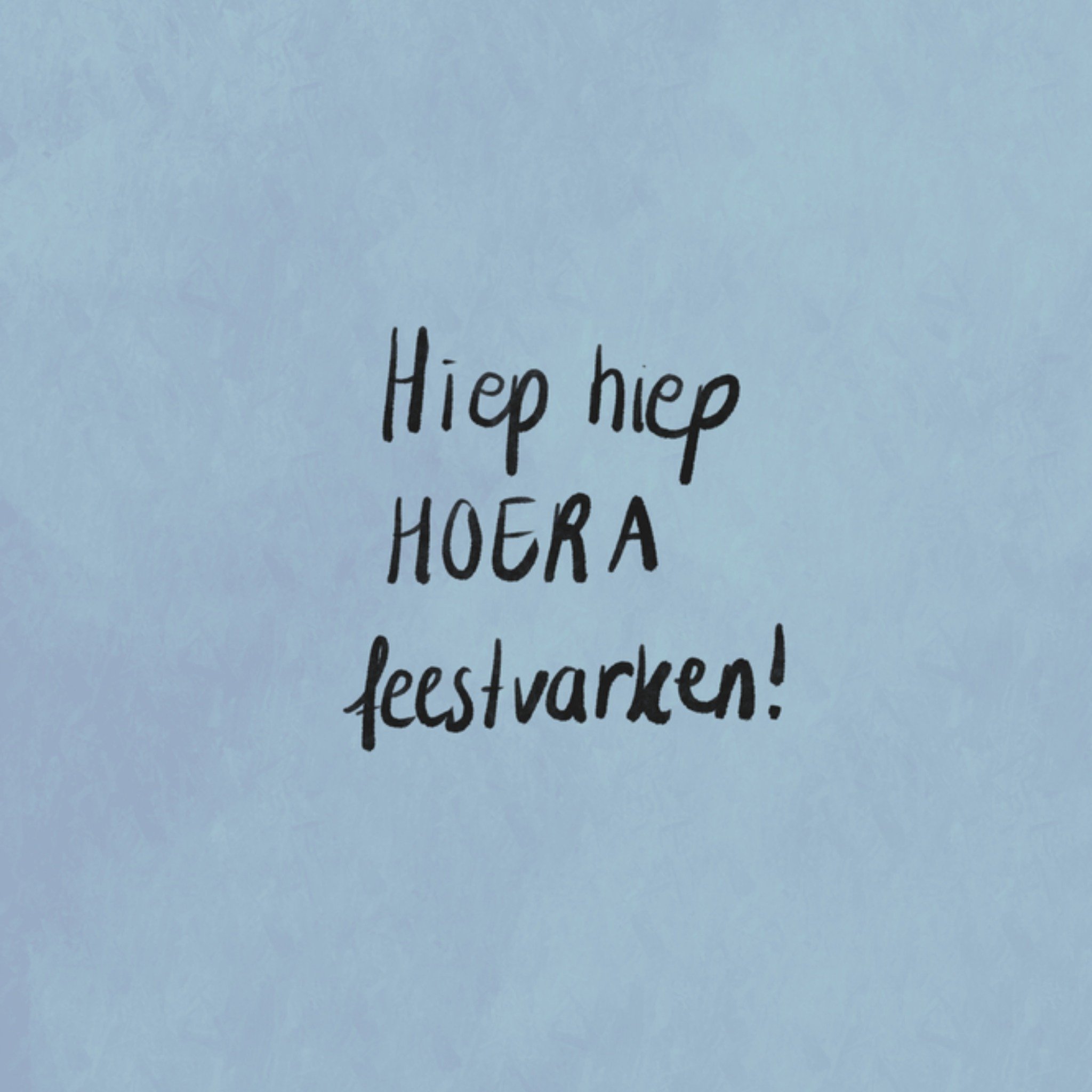 Greetz Verjaardagskaart feestvarken Vierkant