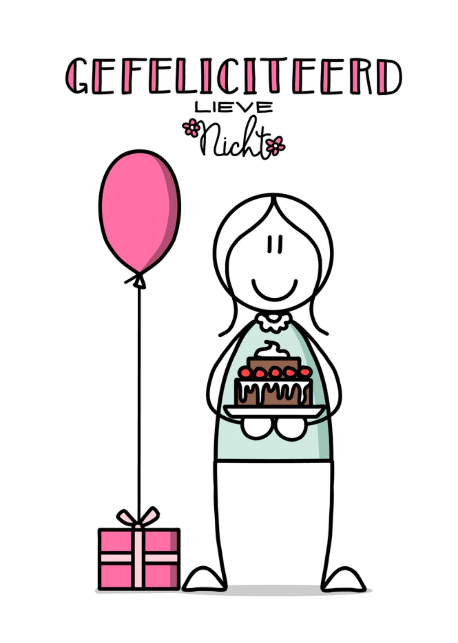 Felicitatiekaart Nichtje Kaart YH Tekent