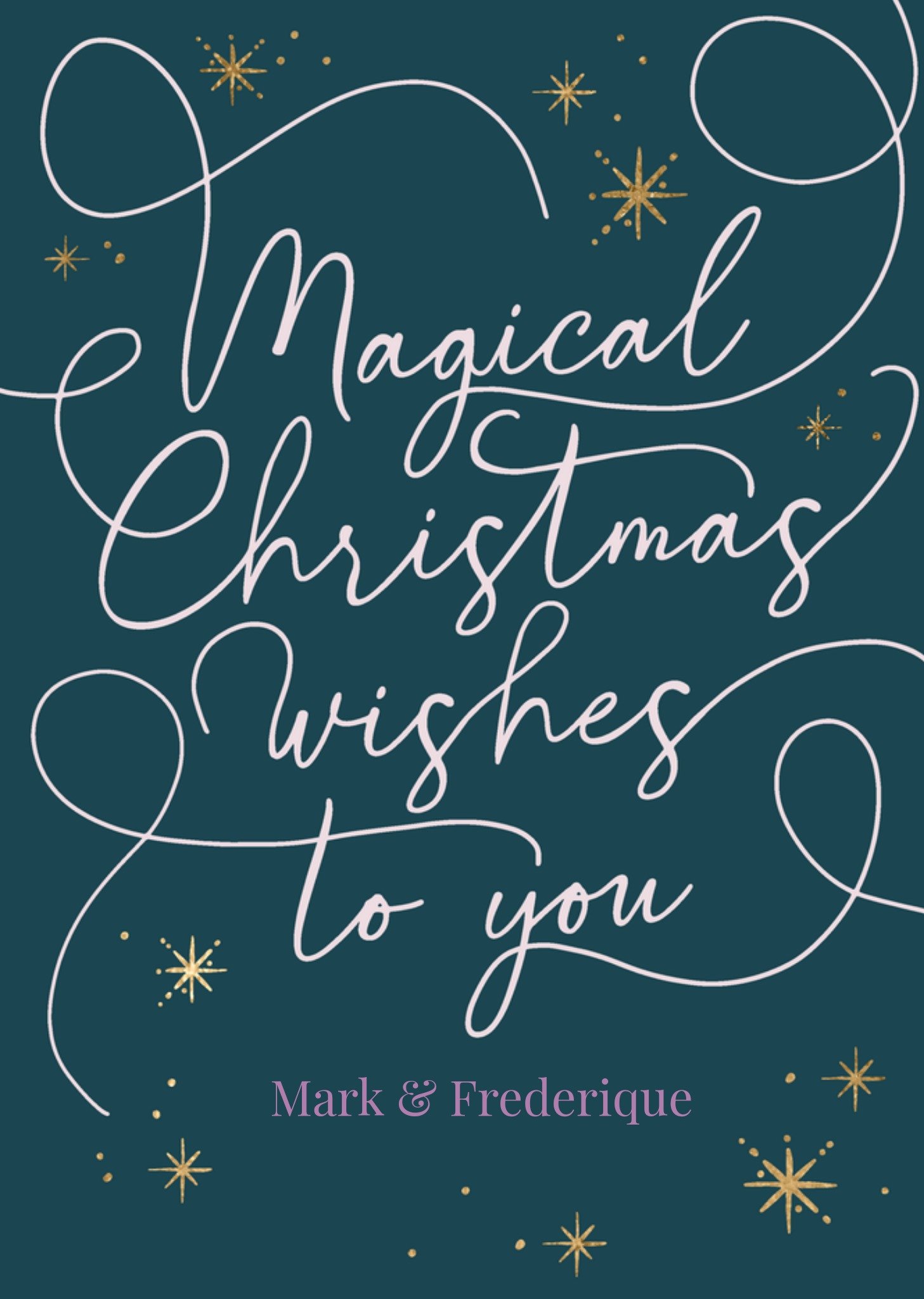 Greetz Kerstkaart Magical Christmas wishes Stel Standard Card