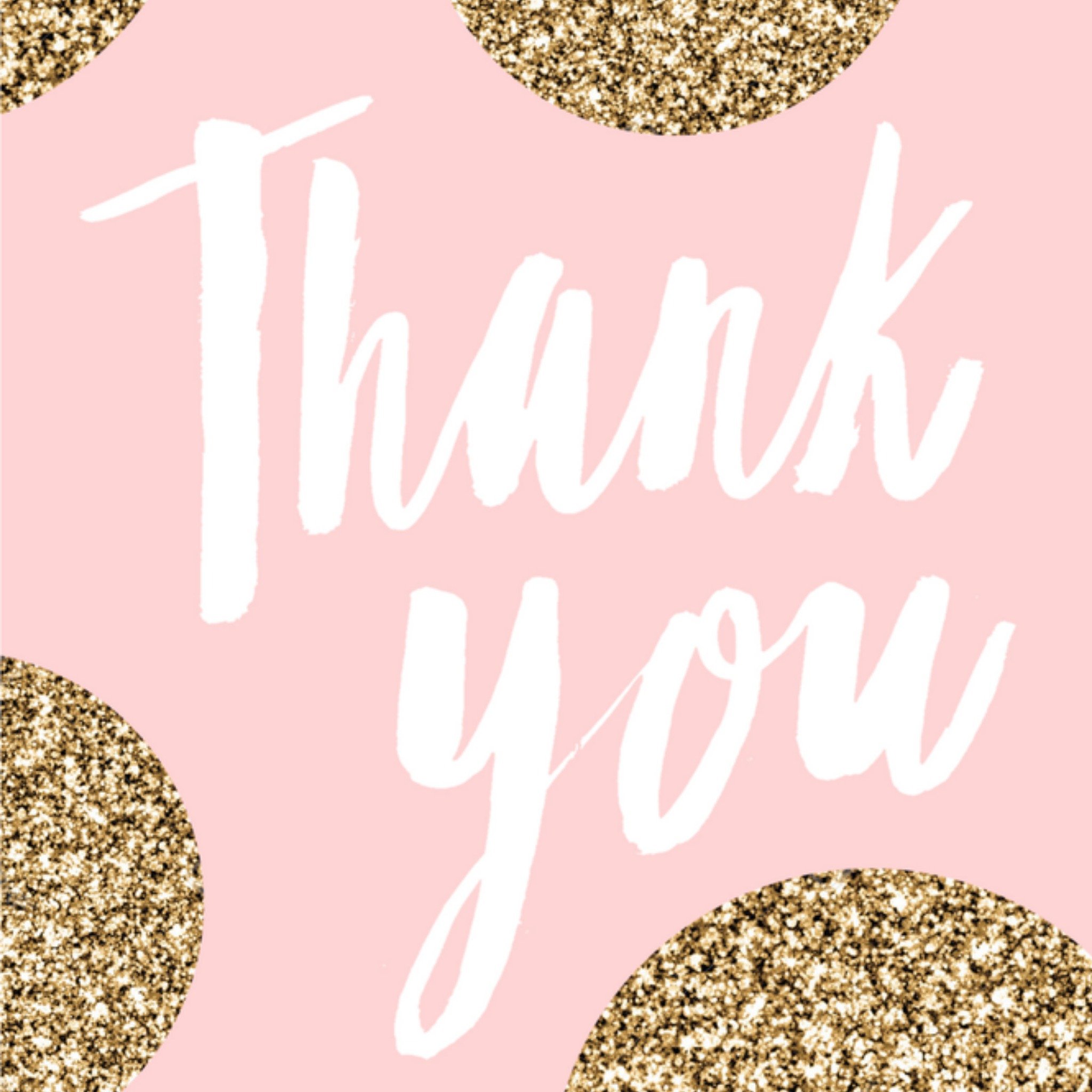 Greetz Bedanktkaart roze glitter Vierkant