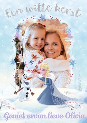 Frozen | Kerstkaart | Met foto | Een witte kerst