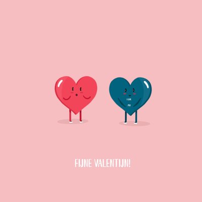 Schattig Geïllustreerd Hartjes Valentijn Kaart