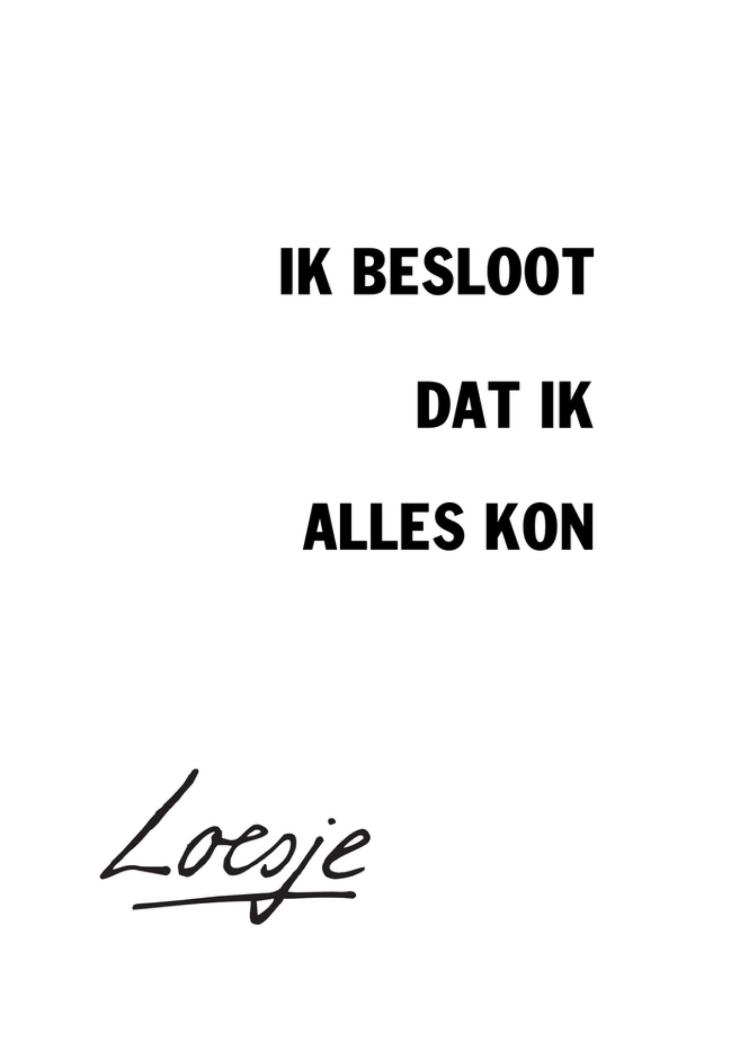 Nieuwe baan kaart Vriend Kaart Loesje