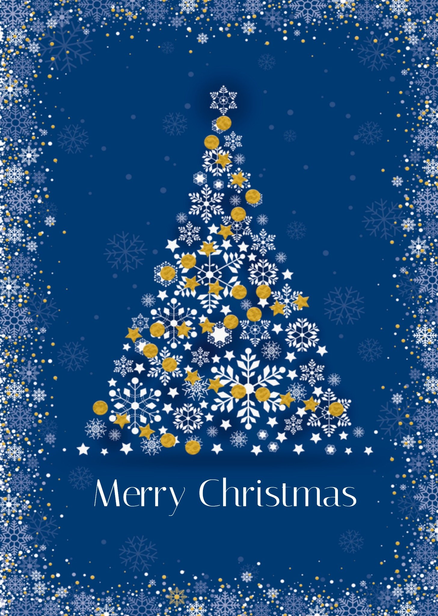 TMS Kerst Blauw Kerstboom Standard Card