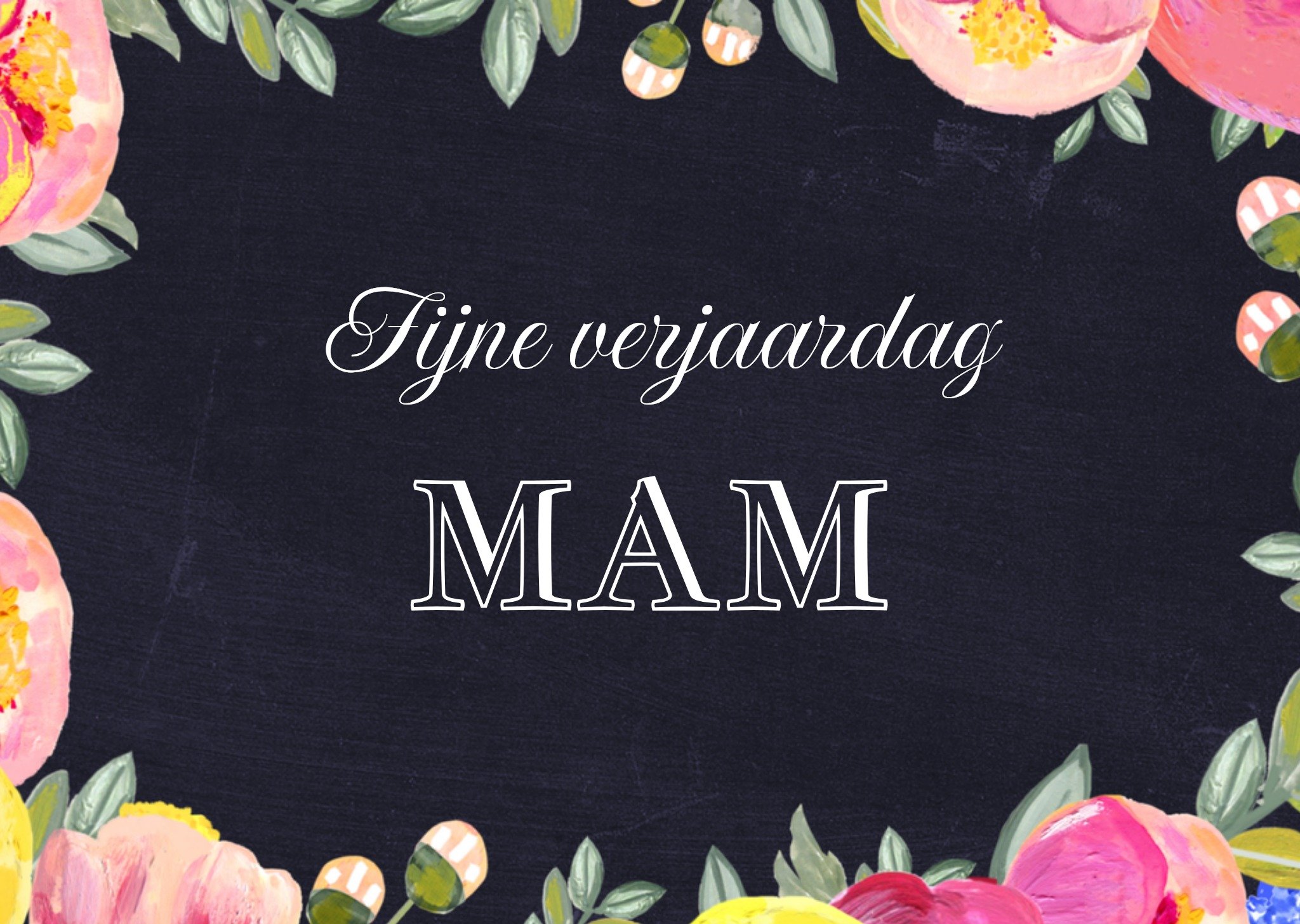 Verjaardagskaart fijne verjaardag mam Greetz