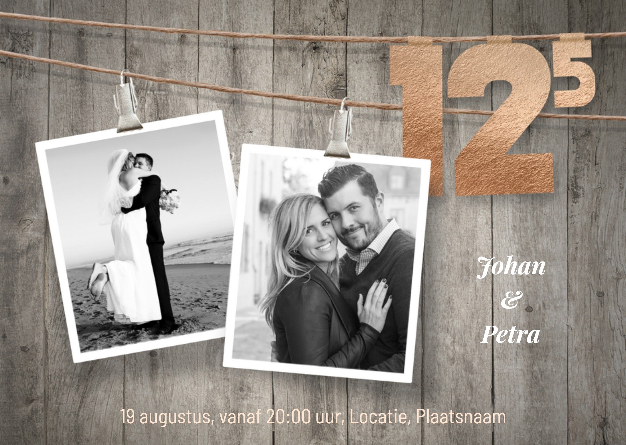 Uitnodiging Huwelijksjubileum Kaart Luckz