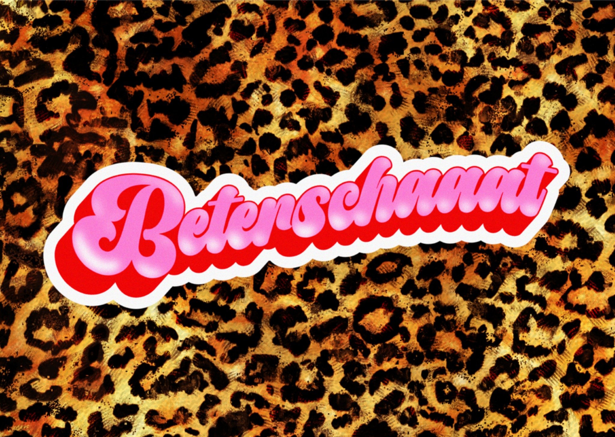 Beterschapskaart panterprint Kaart Fred van Leer