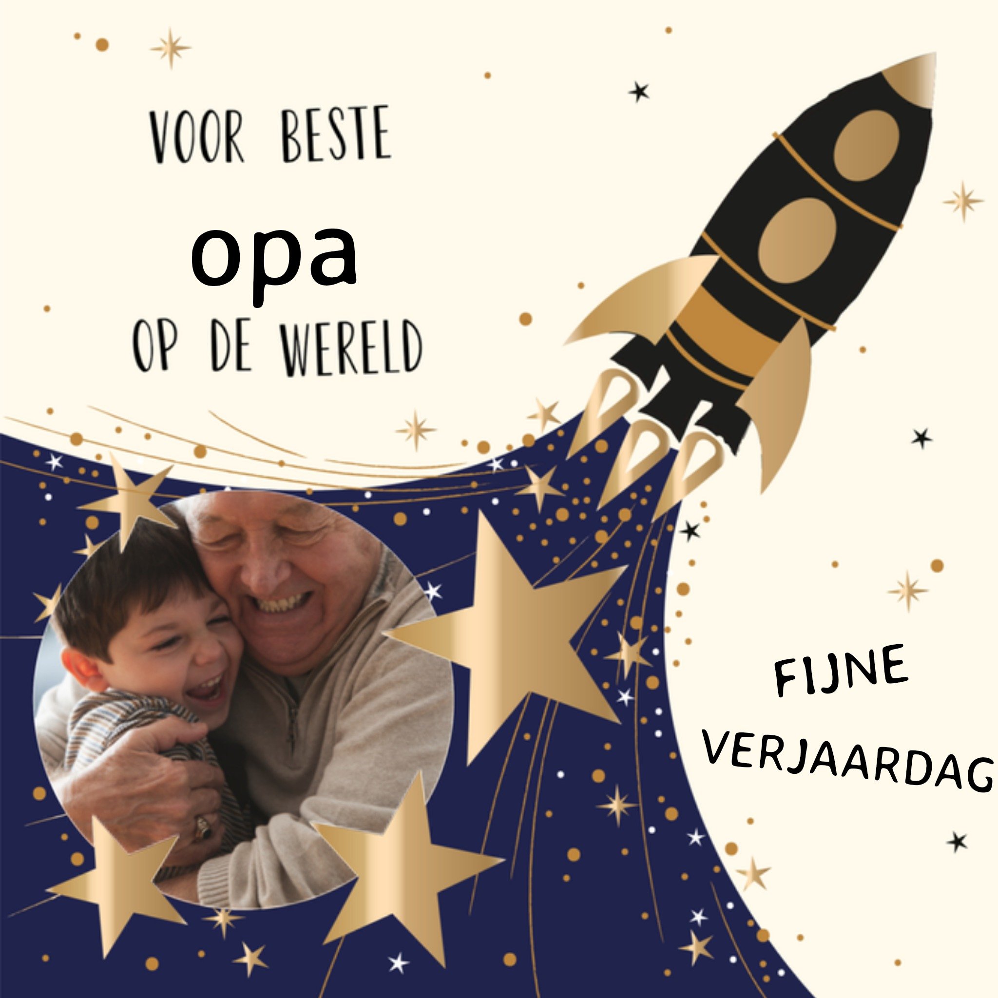 Verjaardagskaart foto Vierkante Kaart Ling Design