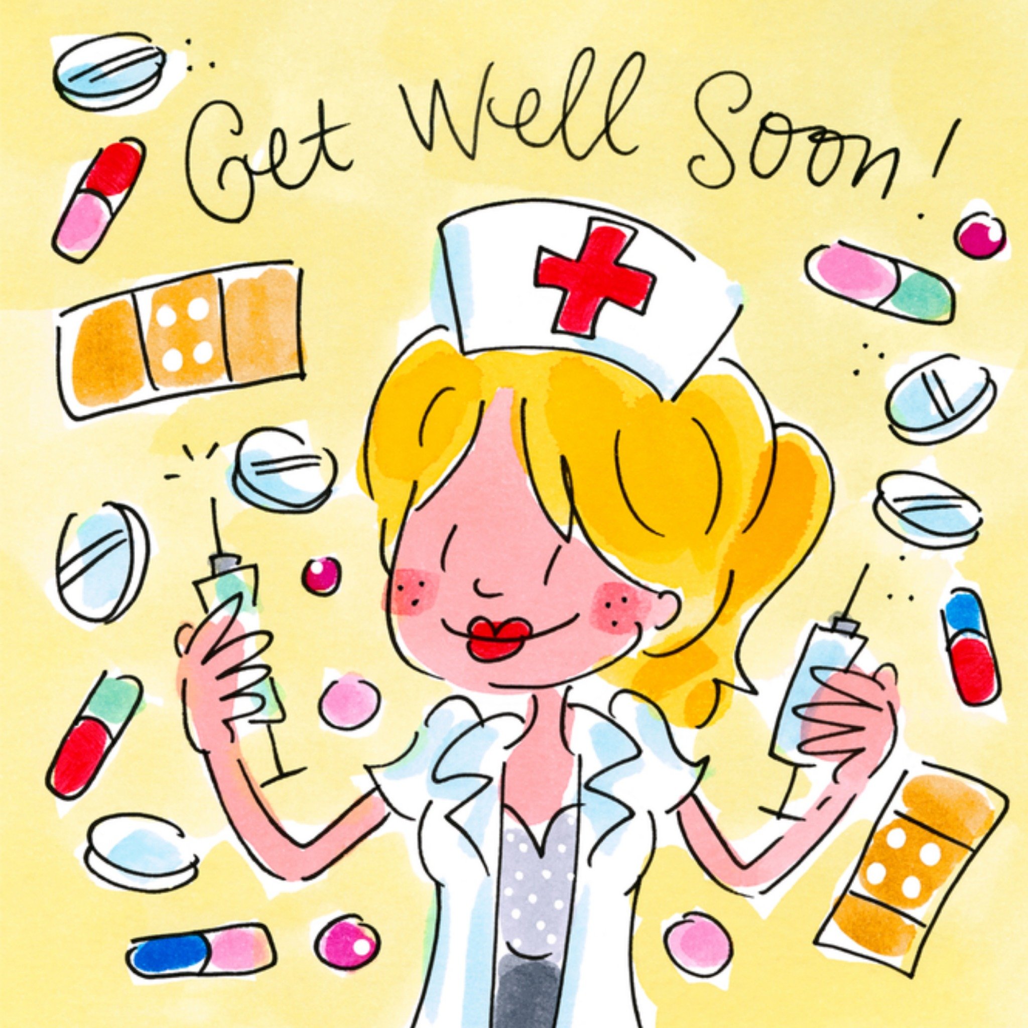 Beterschapskaart Zuster Vierkante Kaart Blond Amsterdam