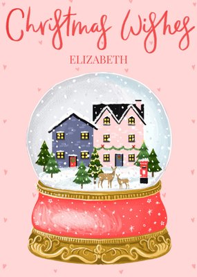 Okey Dokey design | Kerstkaart | Vrolijk | Roze