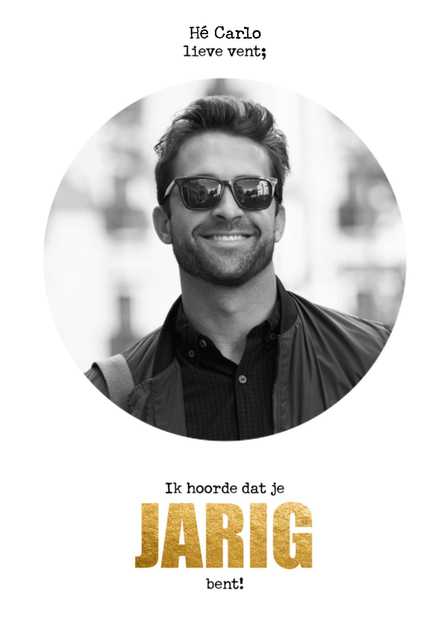 Verjaardagskaart Met foto Kaart Bright Spot