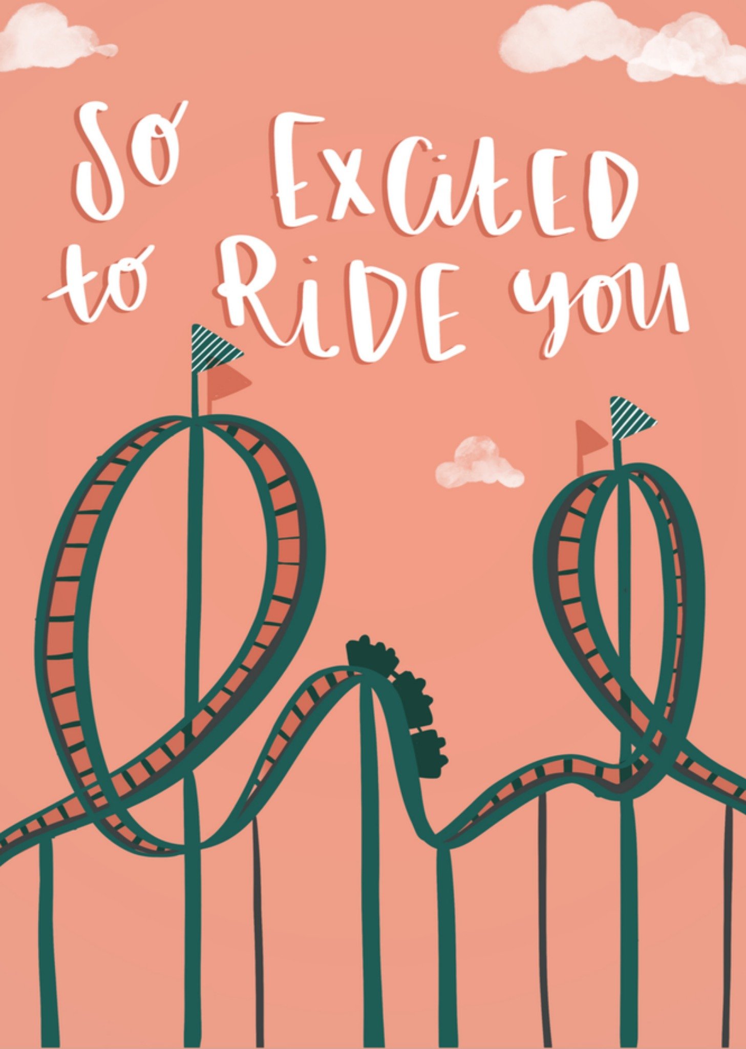 Valentijnskaart achtbaan Kaart Lucy Maggie