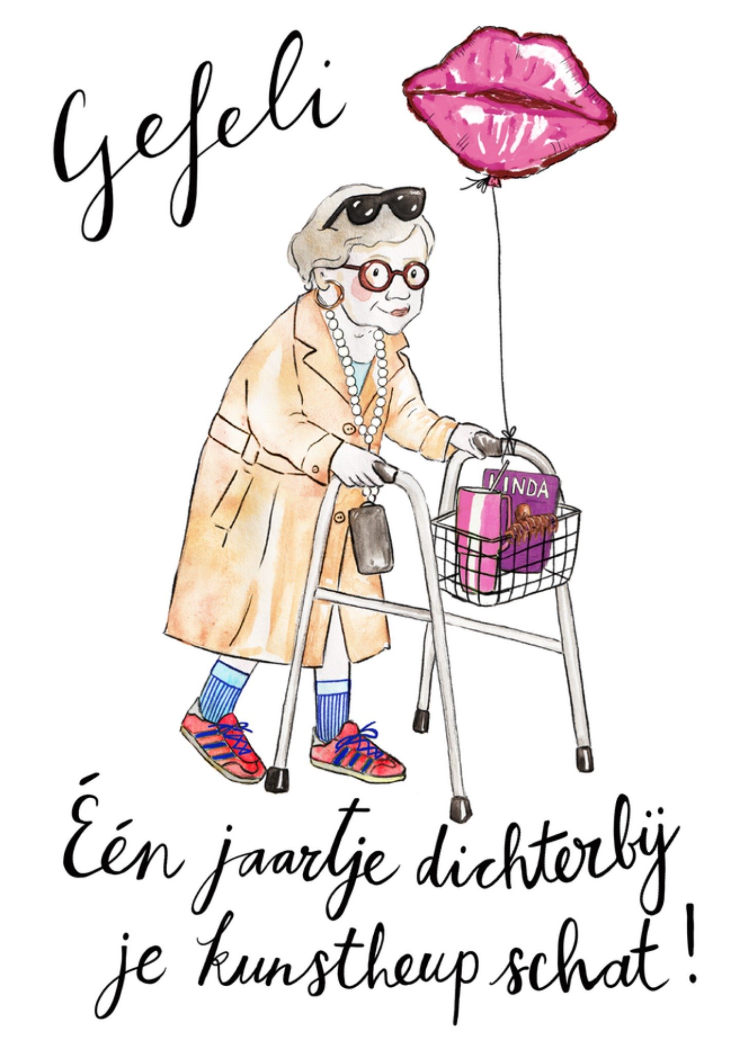 De Haarclip van Marie Claire Verjaardagskaart Kunstheup Kaart Marie Bodié