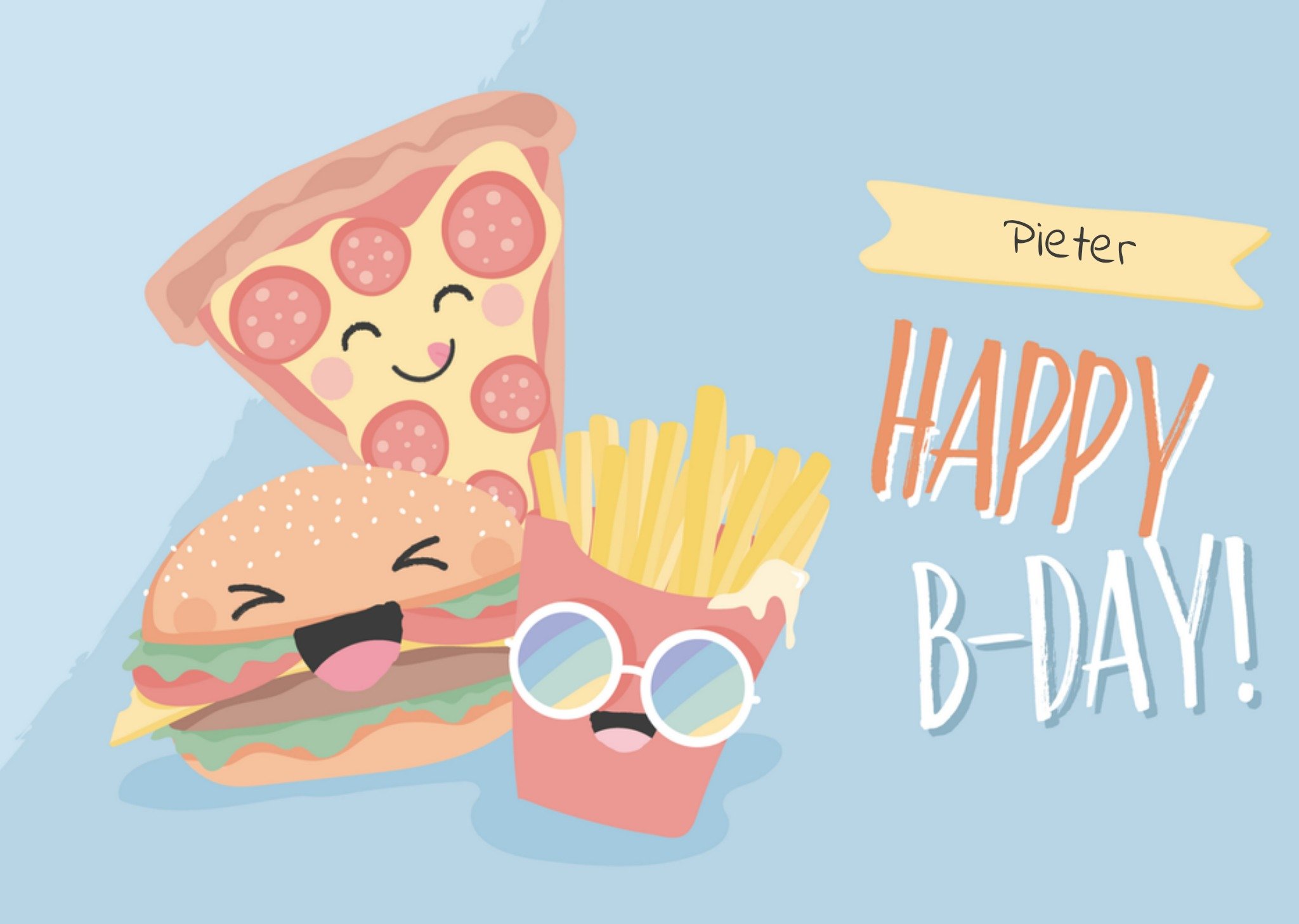 Verjaardagskaart eten jongen Kaart Tante Kaartje