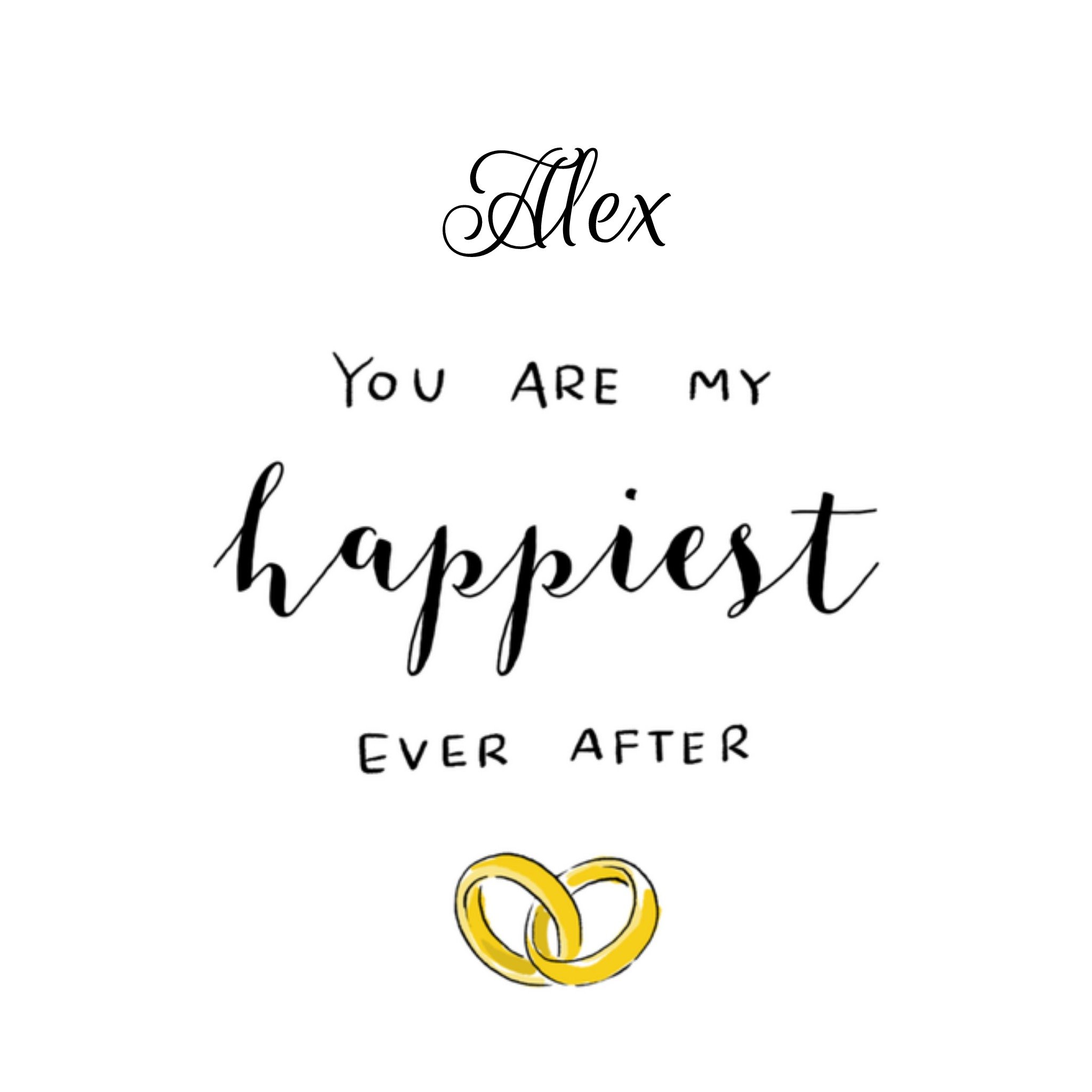 Greetz Huwelijkskaart met aanpasbare naam Vierkant