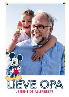 Disney Mickey Mouse Foto Upload Je Bent De Allerbeste Opa Kaart