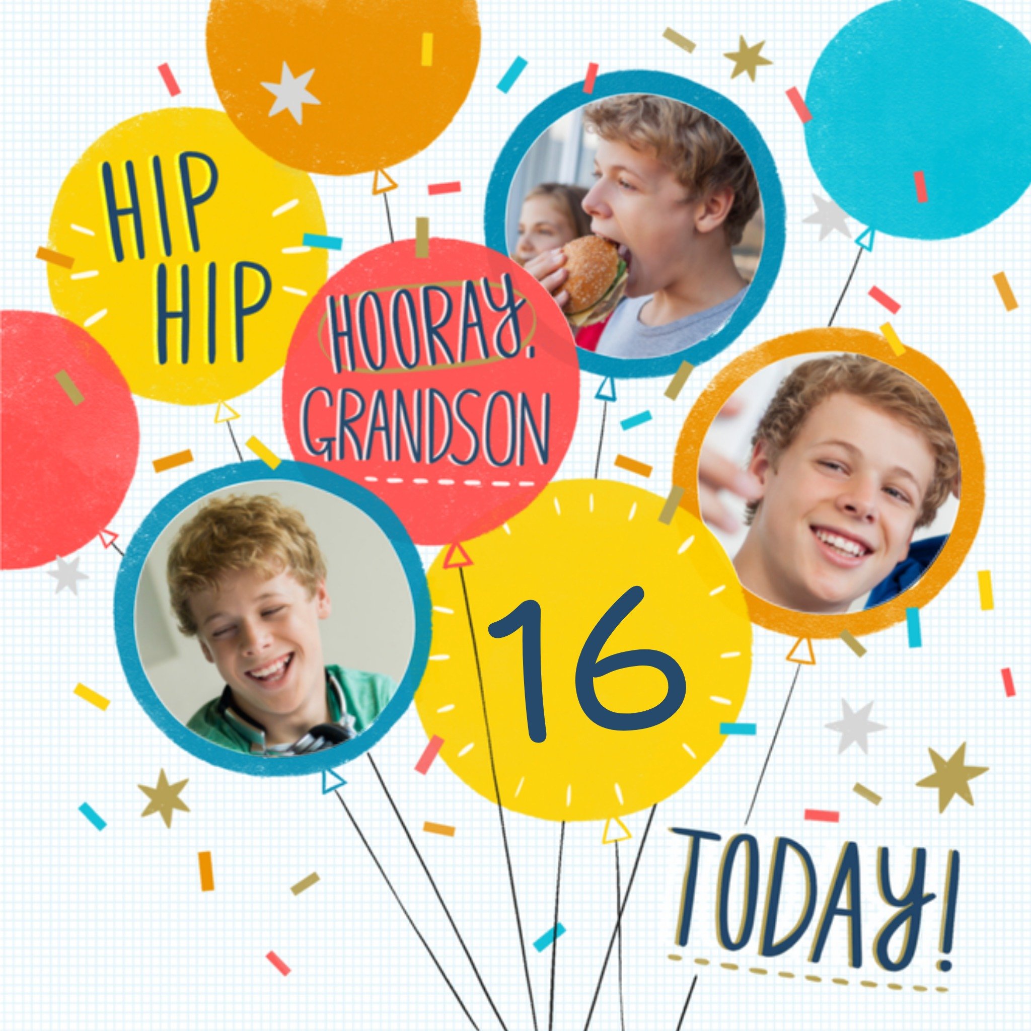 Greetz Verjaardag Tiener Jongen Vierkant