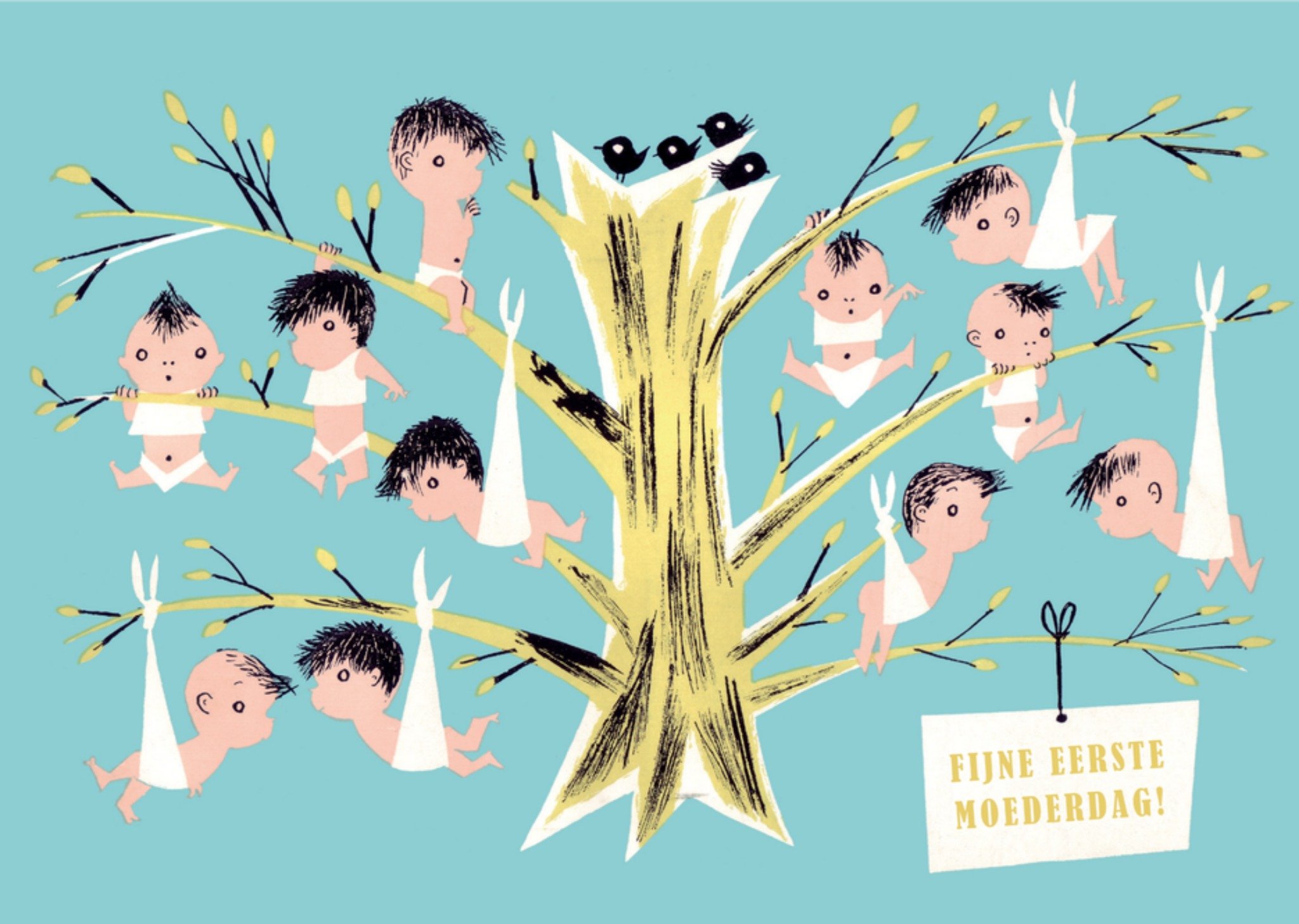 Moederdagkaart Eerste moederdag! Kaart Fiep Westendorp