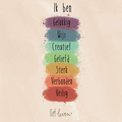 Lief leven | Pride kaart | regenboog