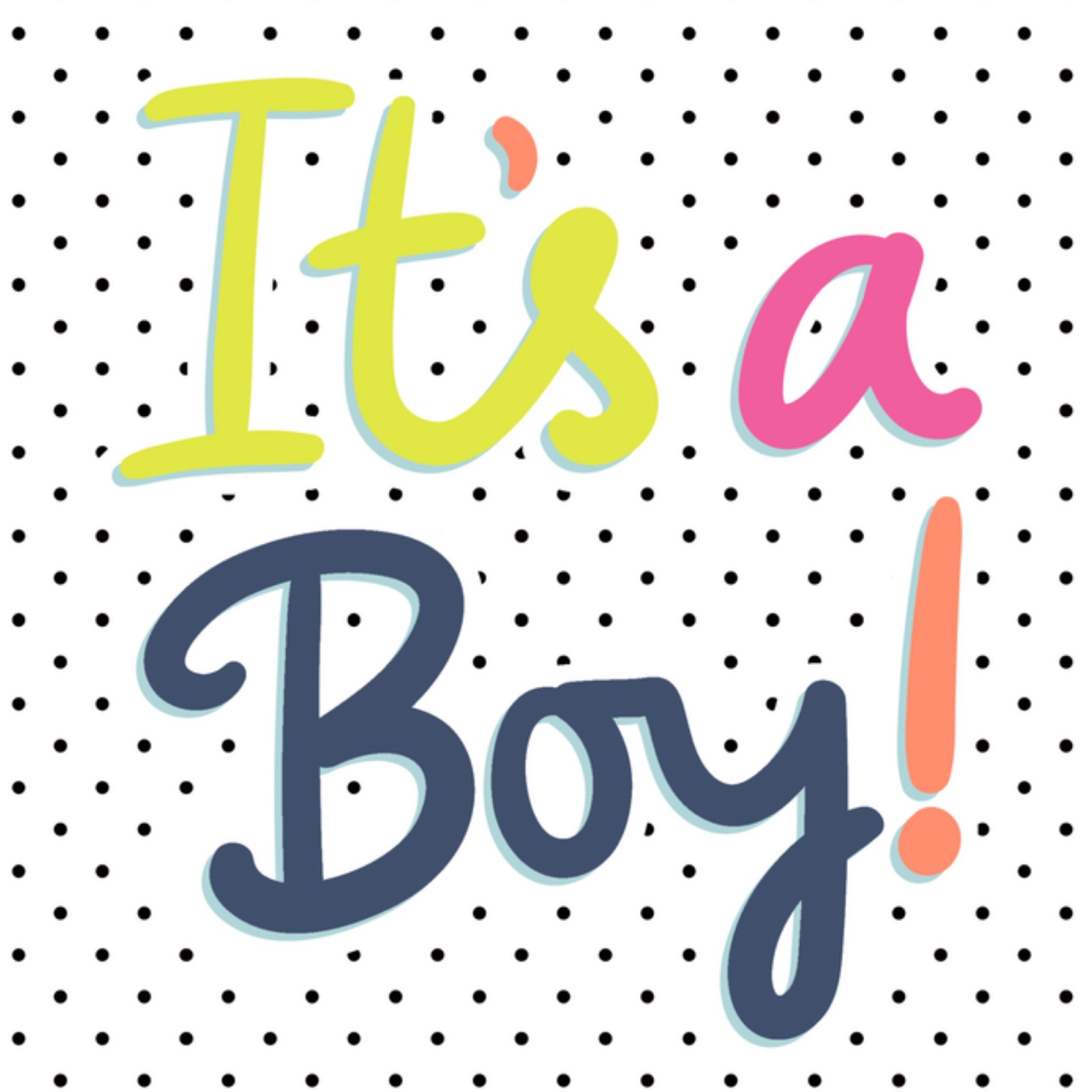 Geboortekaart Jongen Vierkante Kaart UK Greetings