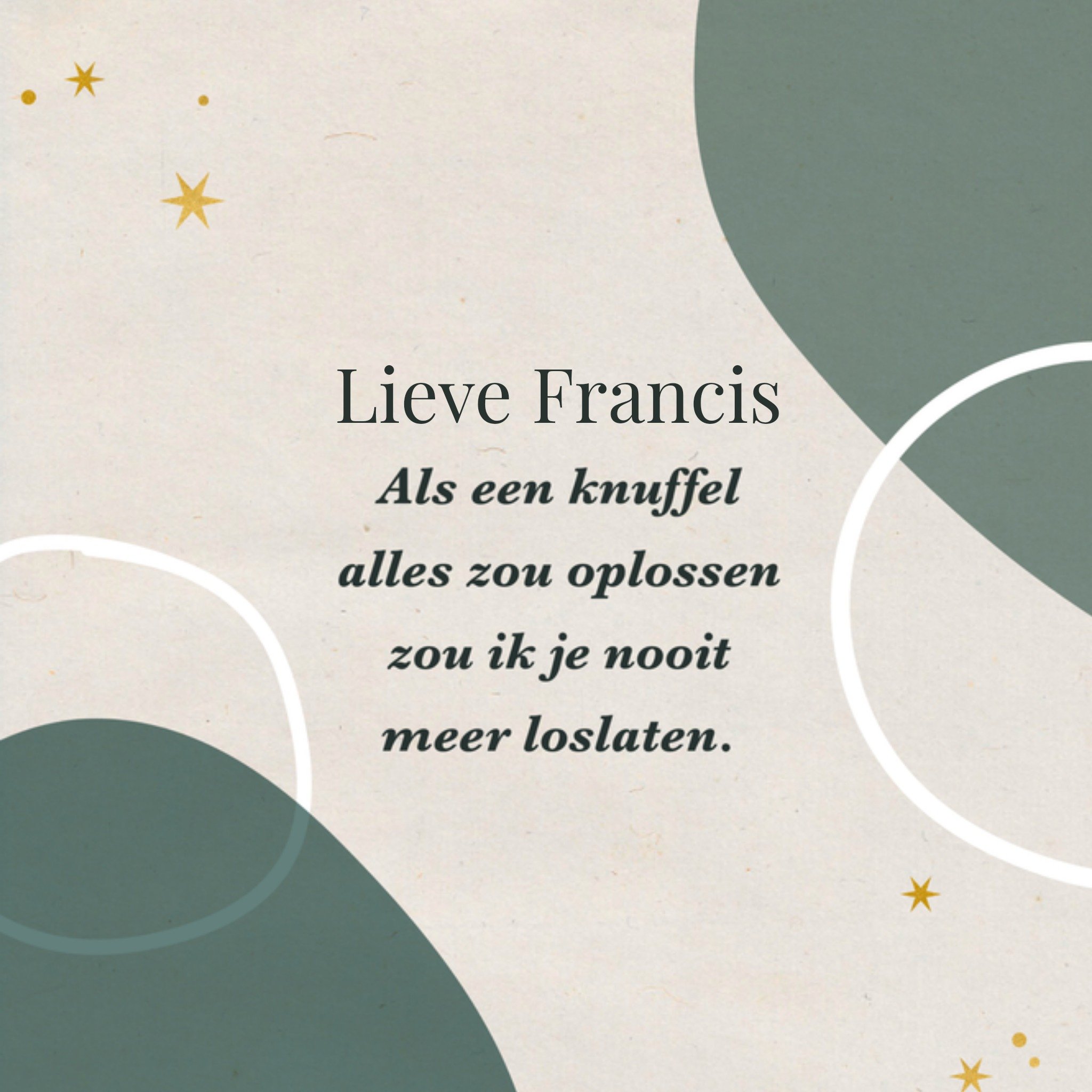 Greetz Beterschapskaart Als een knuffel.. Vierkant