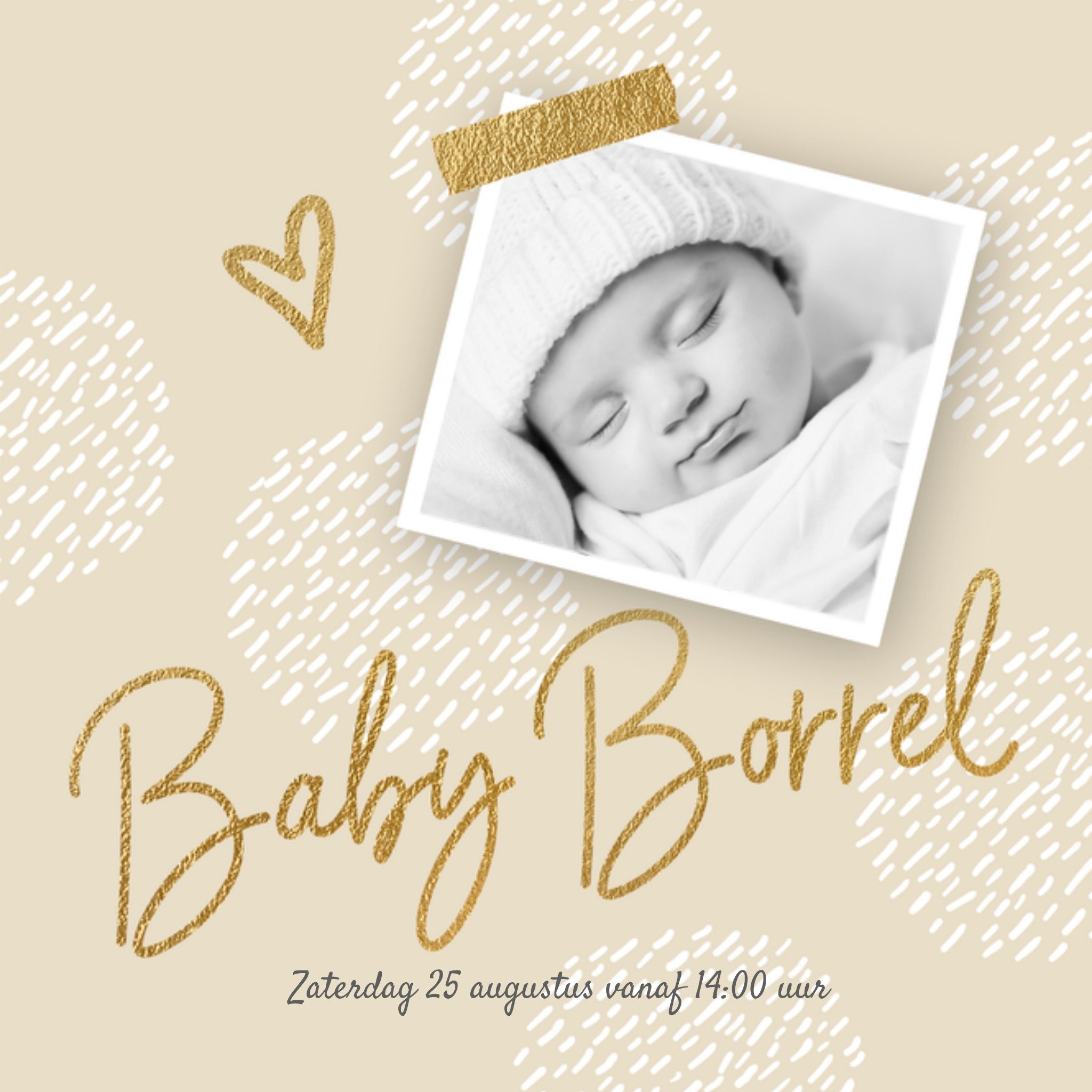 Kraamfeest fotokaart Vierkante Kaart Luckz