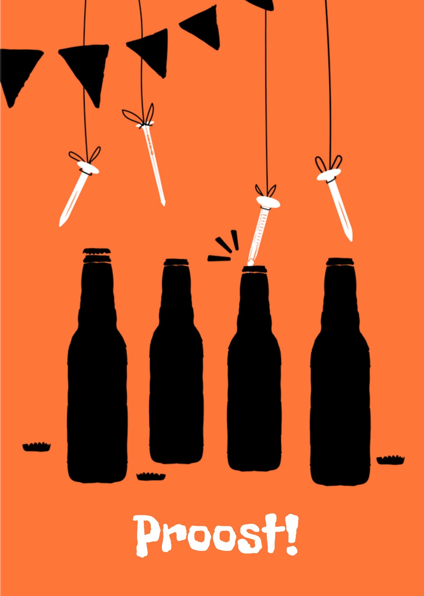 Koningsdag kaart Proost! Kaart Greetz