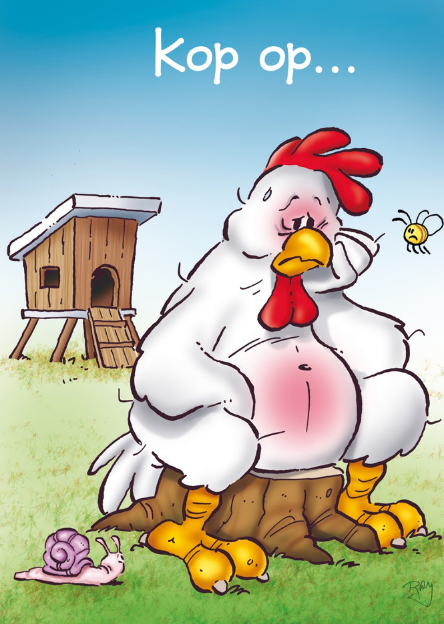 Beterschapskaart Kop op Kaart Doodles