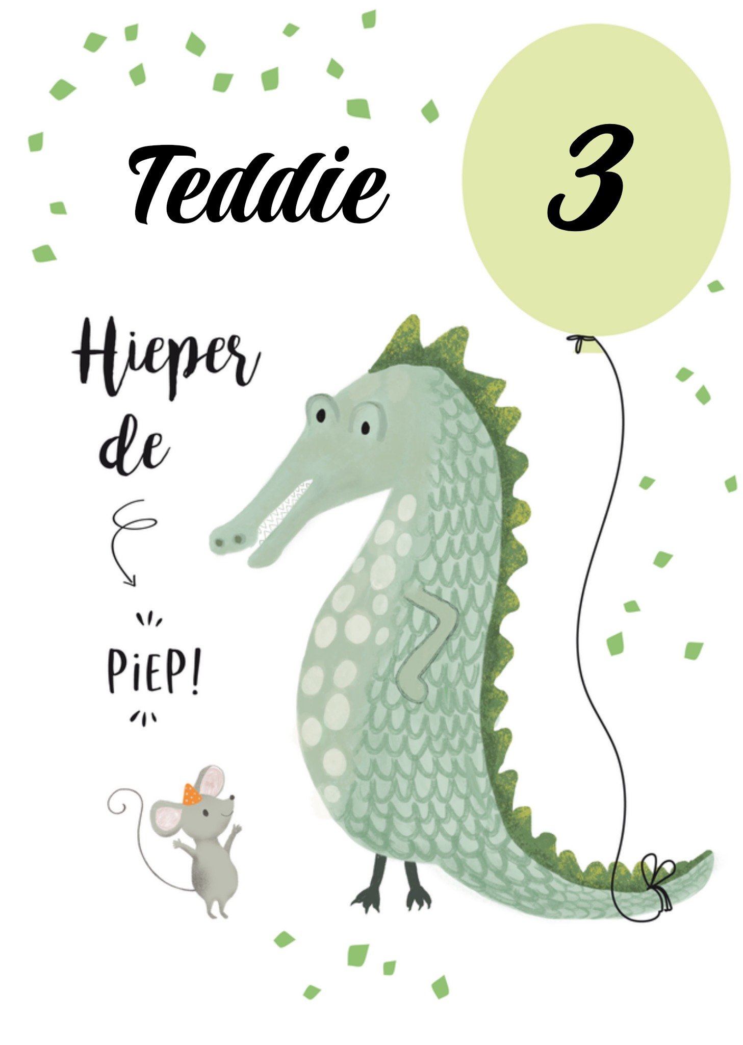 Verjaardagskaart Hieper de piep Kaart Tsjip