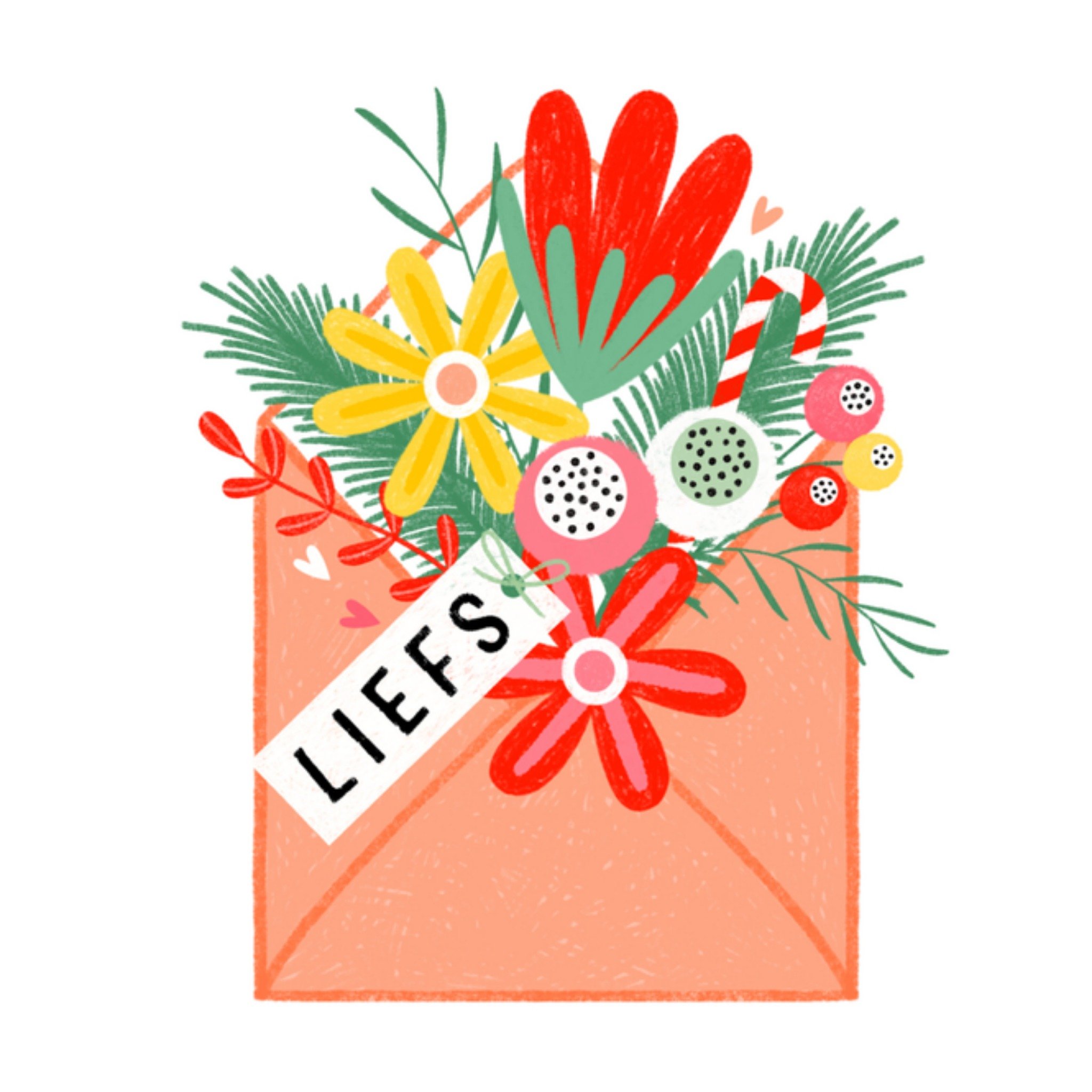 Denken aan kaart envelop Vierkante Kaart Marieke Witke