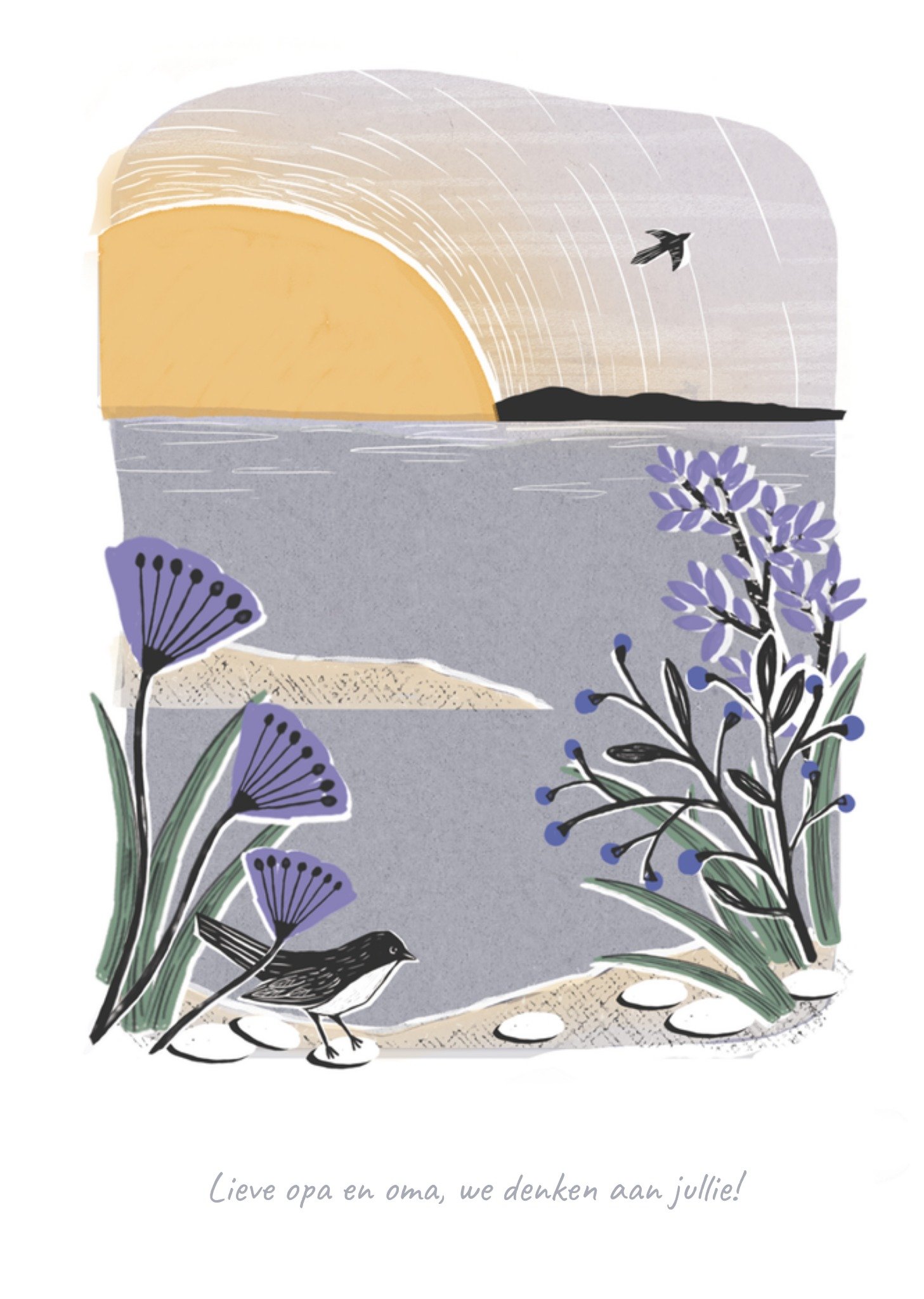 Denken aan kaart landschap Kaart UK Greetings