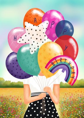 Aniet Illustration | Verjaardagskaart | Happy Birthday | Balloons