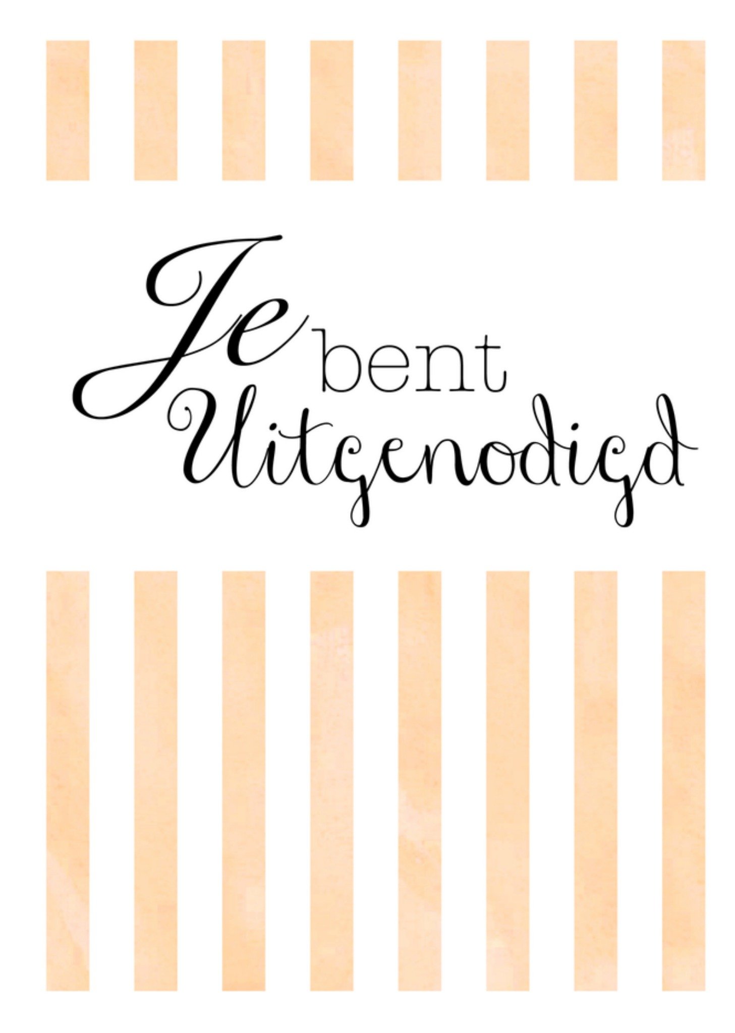 Uitnodiging strepen Kaart Greetz