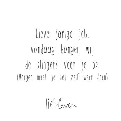 Lief Leven | Verjaardagskaart | slingers