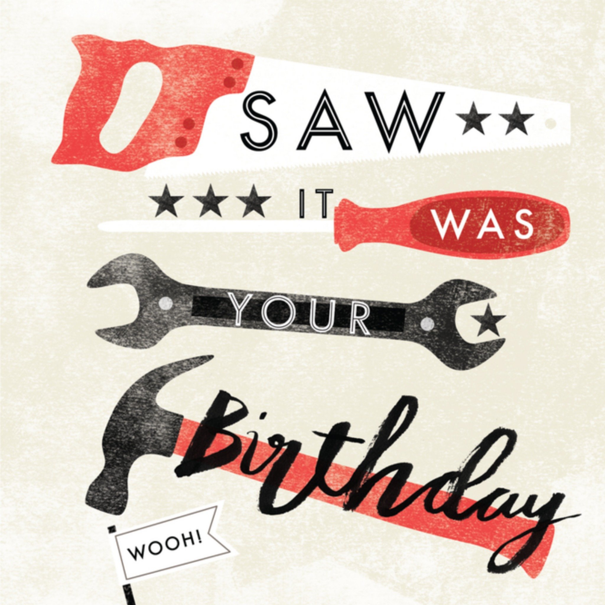 Greetz Verjaardagskaart gereedschap Vierkant