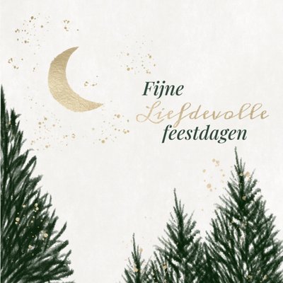 Greetz | Kerstkaart | Fijne liefdevolle feestdagen | Kerstbomen