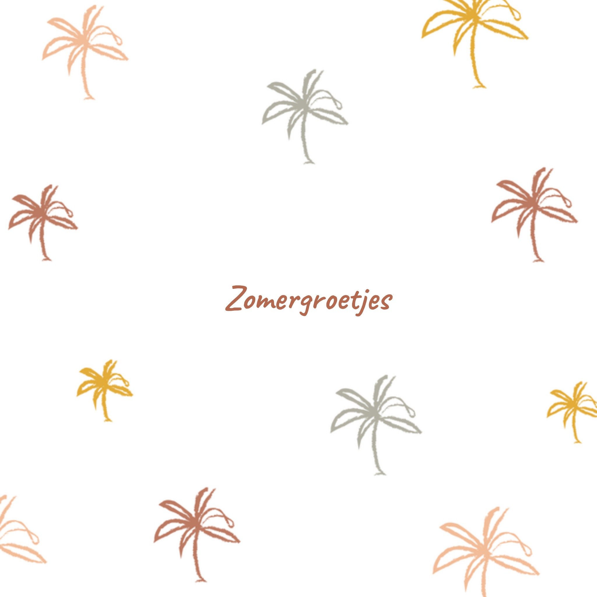 Greetz Vakantiekaart palmbomen Vierkant