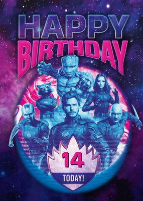 Marvel Guardians Of The Galaxy 14e Verjaardag Kaart