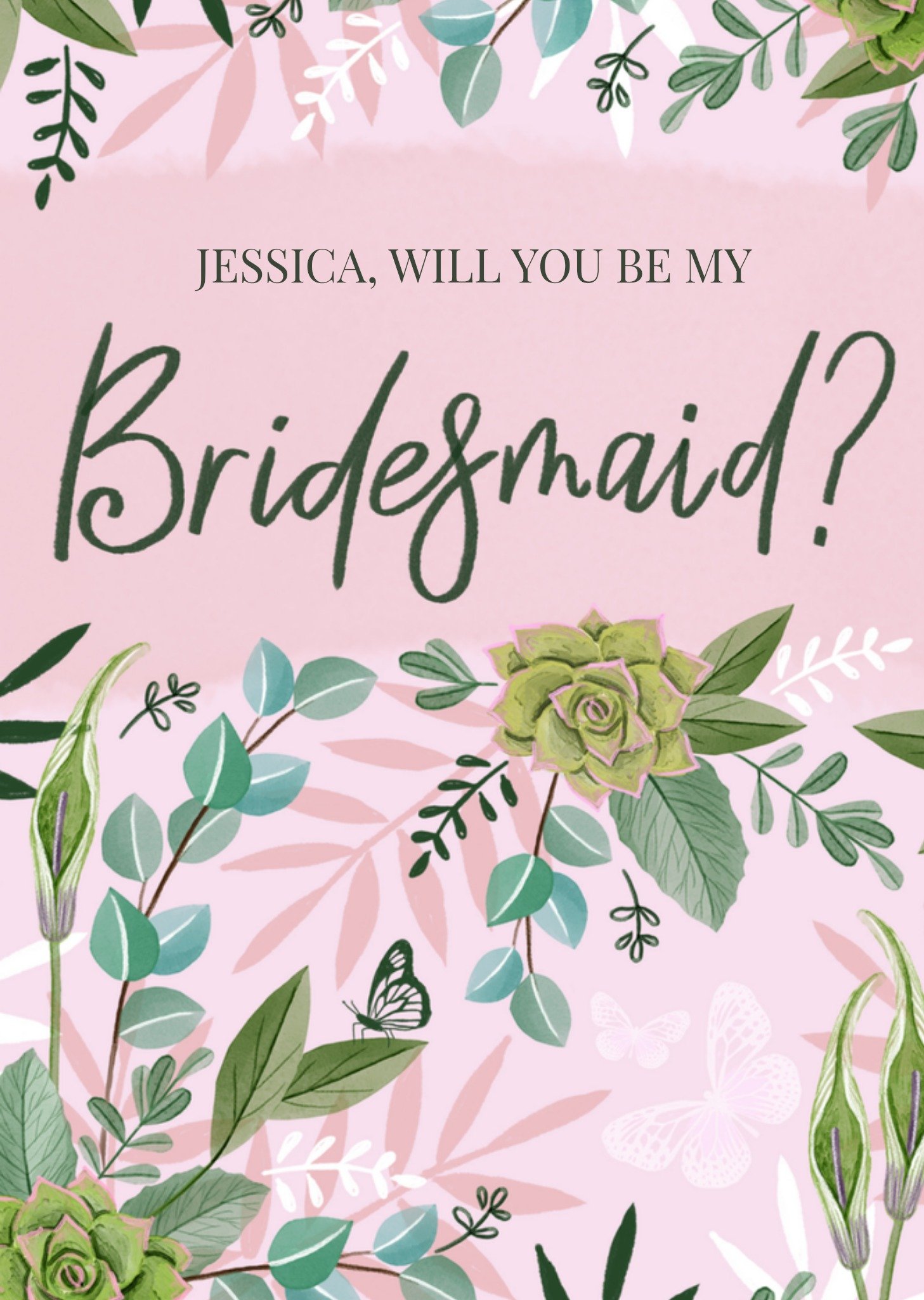 Okey Dokey design Huwelijkskaart Bruidsmeisje Kaart Making Meadows