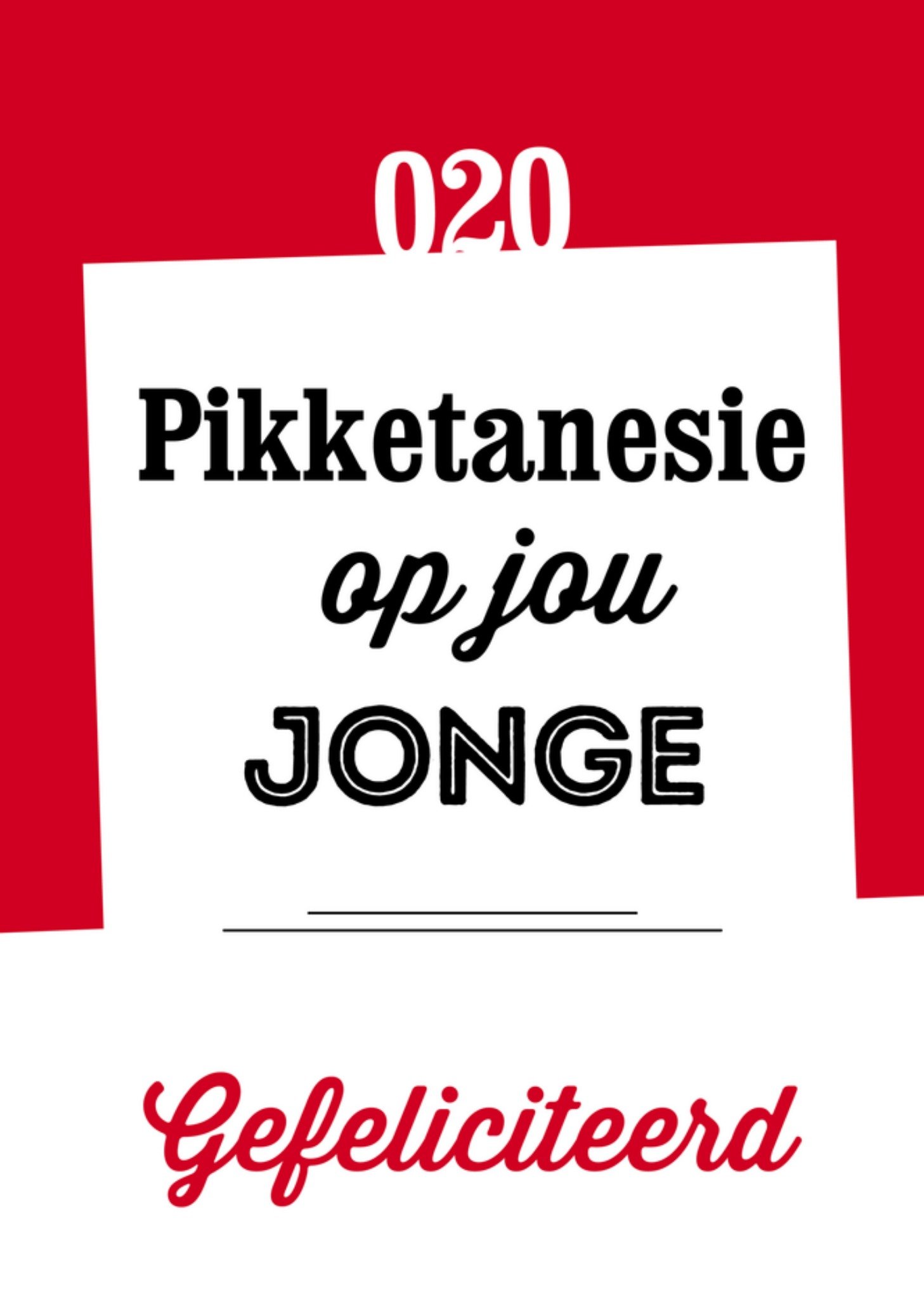 Verjaardagskaart 020 amsterdam Greetz