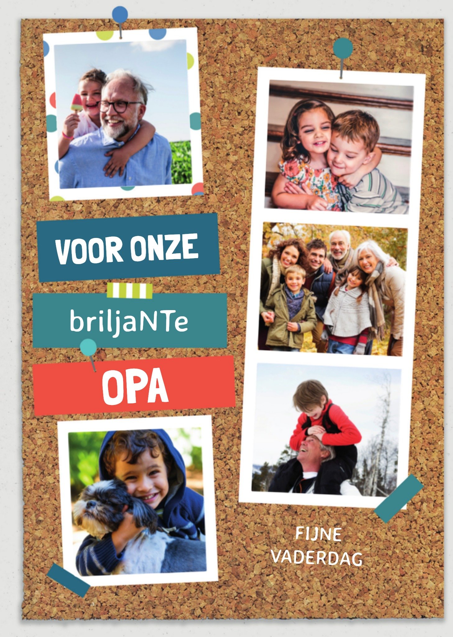 Vaderdagkaart briljante opa foto Kaart Greetz